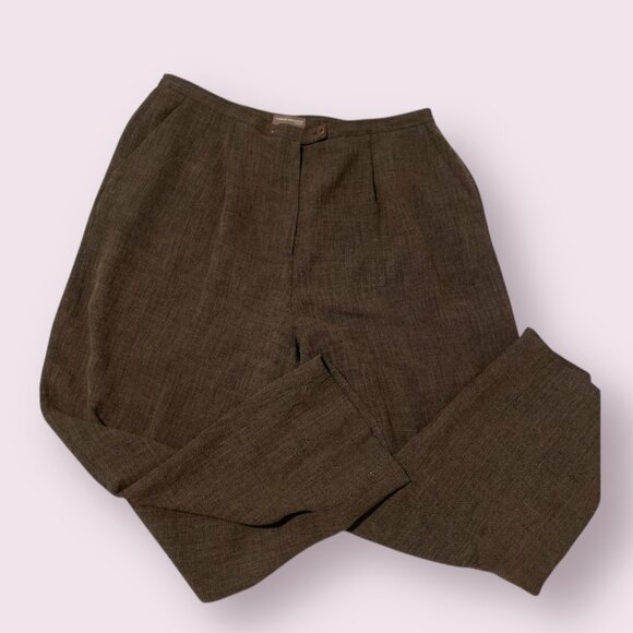 High Rise Trouser Work Business Casual Chic Minimalist Modern Hipster Boho Pants - Picture 1 of 5